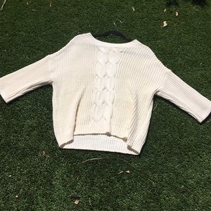 Creme knit sweater top